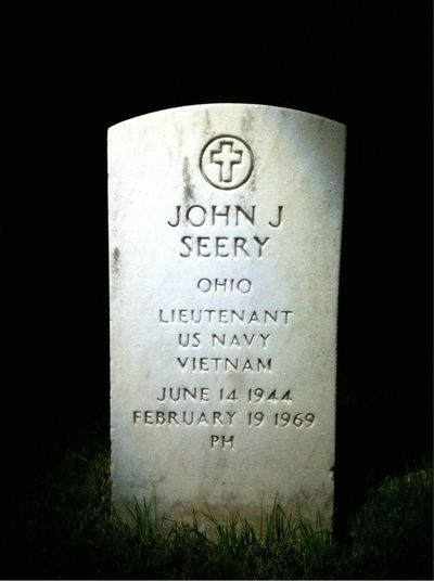 Headstone Front of John Seery. Arlington National Cemetery.