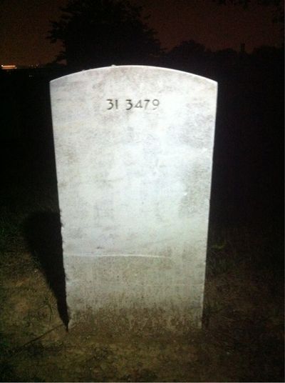 Headstone Back of Donald Charles Bennett JR. Arlington National Cemetery.