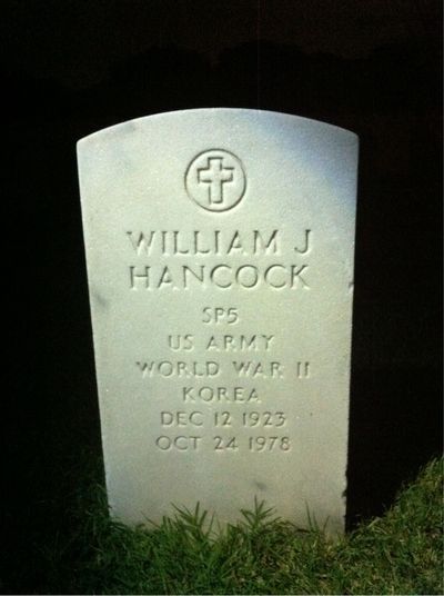 Headstone Front of Gertrud Hancock. Arlington National Cemetery.