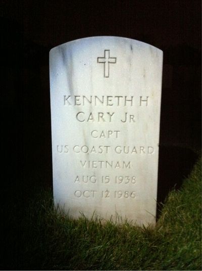 Headstone Front of Kenneth H Cary. Arlington National Cemetery.