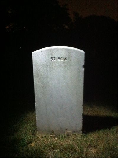 Headstone Back of Richard Raymond Cooley. Arlington National Cemetery.