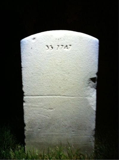 Headstone Back of Harry Harden. Arlington National Cemetery.