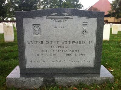 Headstone Front of Walter S Woodward. Arlington National Cemetery.