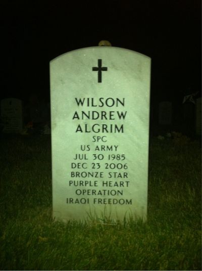 Wilson Algrim — Headstone Front