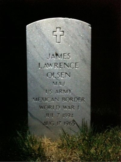 Headstone Front of Helen Olsen. Arlington National Cemetery.