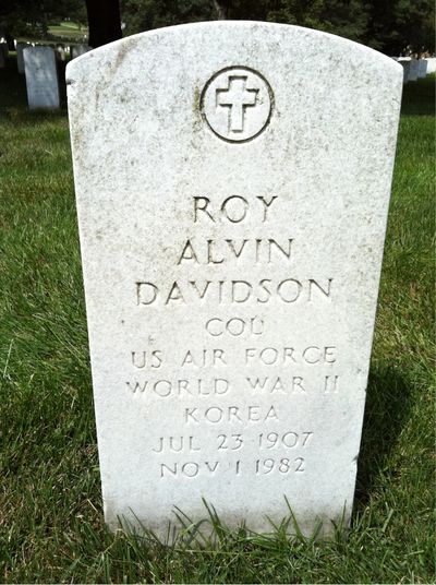 Headstone Front of Maxine Davidson. Arlington National Cemetery.