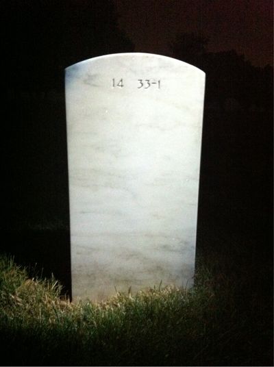 Headstone Back of Donald Paxton. Arlington National Cemetery.