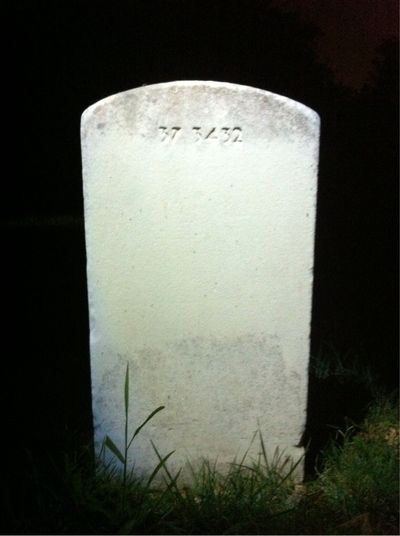 Headstone Back of Alfred Holzapfel. Arlington National Cemetery.