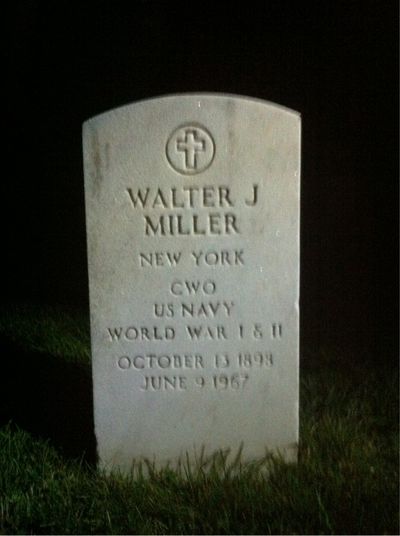 Walter Miller — Headstone Front
