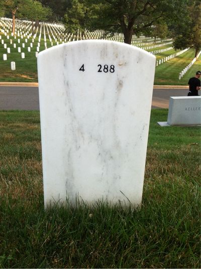 Headstone Back of Frank Golembieski. Arlington National Cemetery.