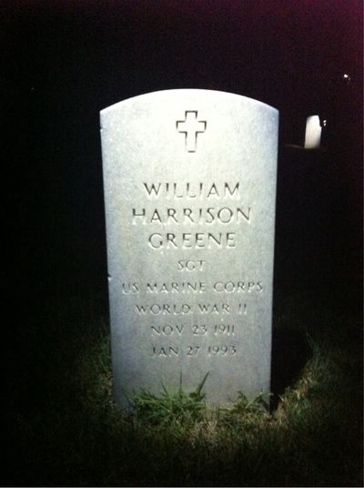 Headstone Front of Ruby Greene. Arlington National Cemetery.