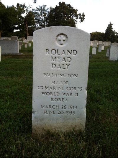 Headstone Front of Roland Daly. Arlington National Cemetery.