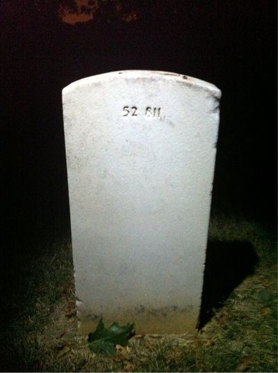 Headstone Back of Louis James Ferroni. Arlington National Cemetery.