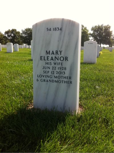 Mary Anderson — Headstone Back