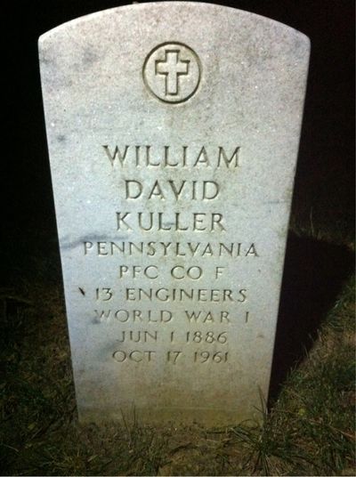 Headstone Front of Ada Kuller. Arlington National Cemetery.