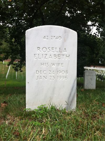 Headstone Back of Floyd S Wood. Arlington National Cemetery.