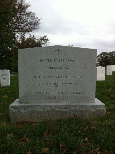 Headstone Front of William Henry Seward. Arlington National Cemetery.