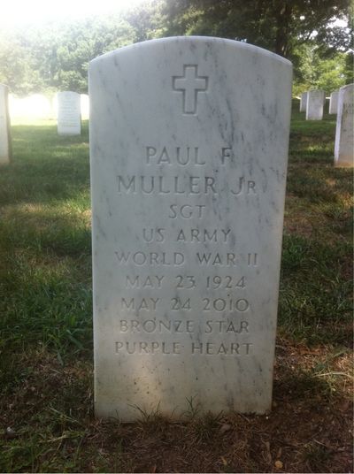 Paul Muller — Headstone Front