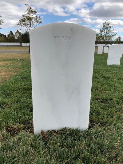 Headstone Back of Joe Alston Blount. Arlington National Cemetery.