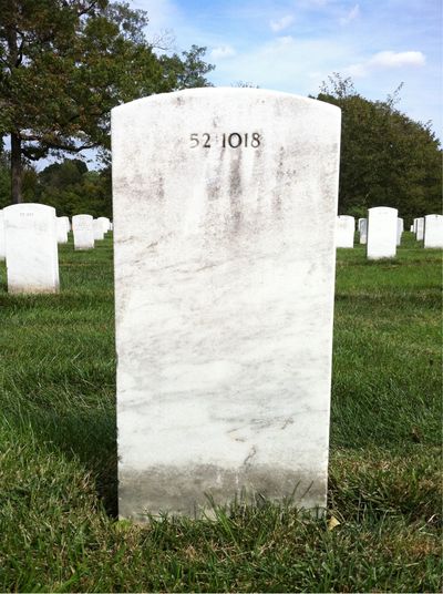 Headstone Back of Pedro Lopez. Arlington National Cemetery.