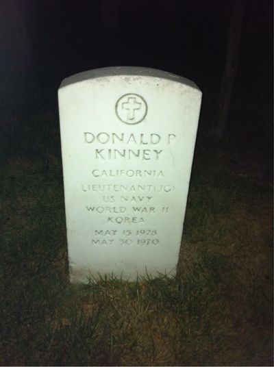 Headstone Front of Donald Kinney. Arlington National Cemetery.
