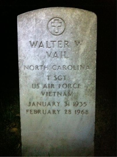 Headstone Front of Walter Wilber Vail. Arlington National Cemetery.