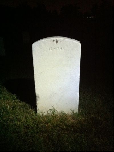 Headstone Back of Arthur Smith. Arlington National Cemetery.