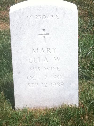Mary Banfield — Headstone Back