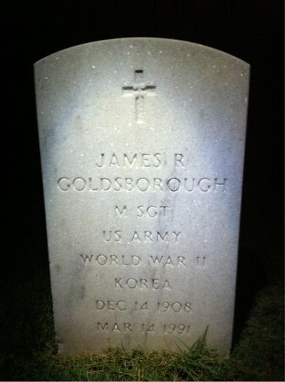 Headstone Front of James Goldsborough. Arlington National Cemetery.