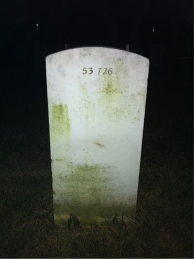 Headstone Back of Gerald Downs. Arlington National Cemetery.