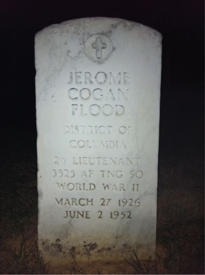 Headstone Front of Jerome Flood. Arlington National Cemetery.