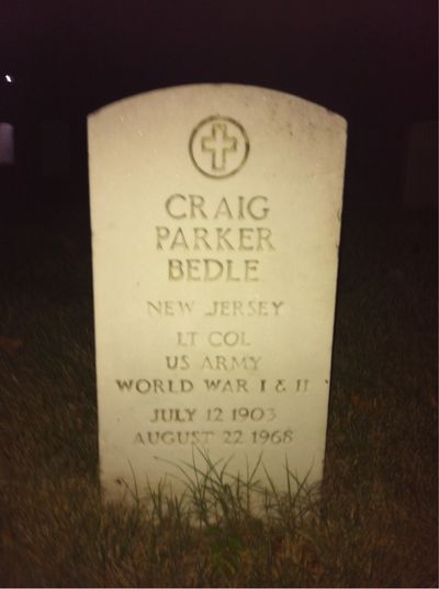 Craig Bedle — Headstone Front