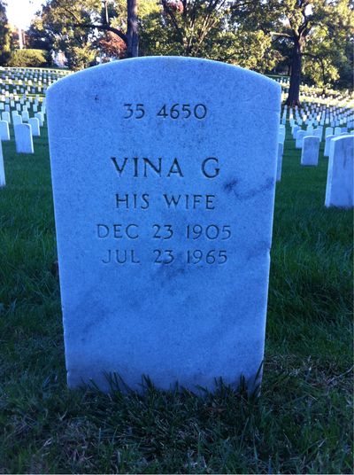 Headstone Back of Levi St Peter. Arlington National Cemetery.