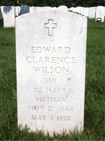 Headstone Front of Edward Clarence Wilson. Arlington National Cemetery.