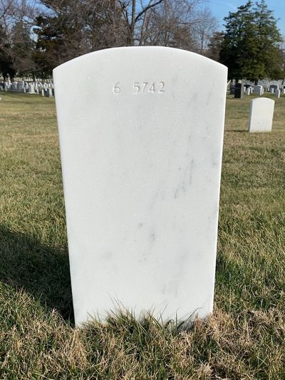 Headstone Back of Paul Dessez. Arlington National Cemetery.