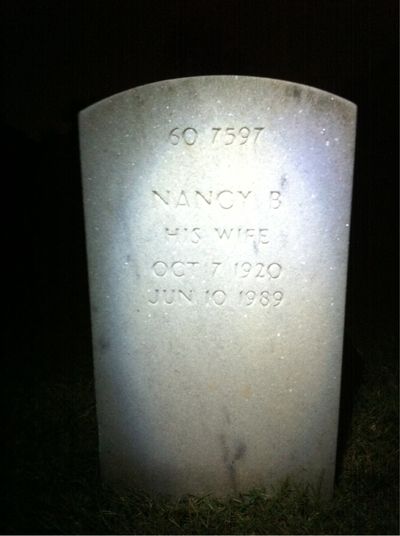 Headstone Back of James Goldsborough. Arlington National Cemetery.
