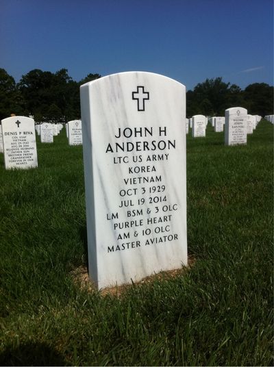 Mary Anderson — Headstone Front