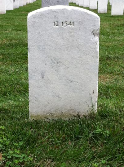 Headstone Back of Allen Duane Bush. Arlington National Cemetery.