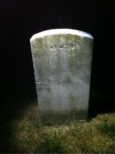 Headstone Back of Moyer King. Arlington National Cemetery.