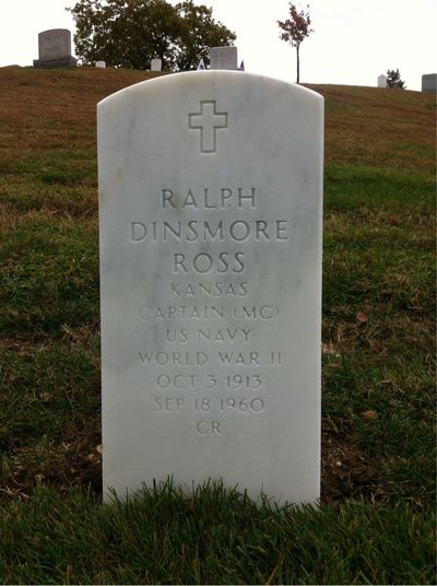 Headstone Front of Eleanor Ross. Arlington National Cemetery.