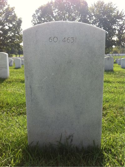 Headstone Back of Edward Clarence Wilson. Arlington National Cemetery.