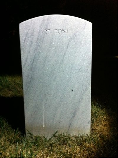 Headstone Back of Unknown Unknown. Arlington National Cemetery.