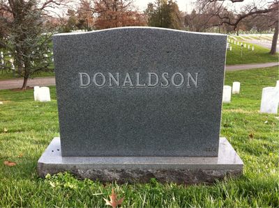 Headstone Back of Helen Donaldson. Arlington National Cemetery.