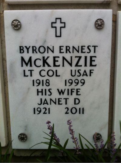 Byron Mckenzie — Headstone Front