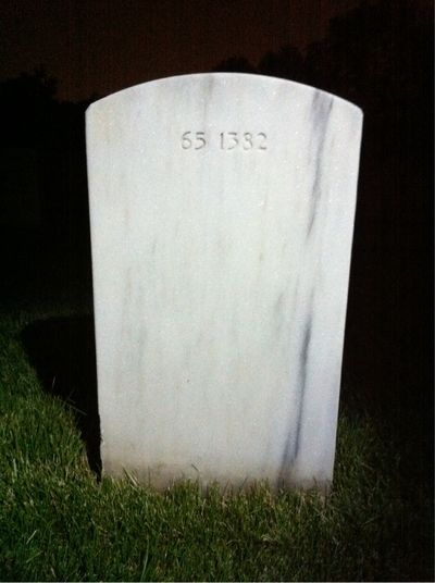 Headstone Back of Kenneth H Cary. Arlington National Cemetery.