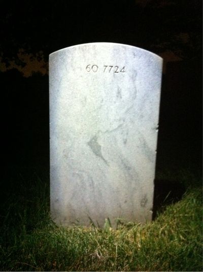 Headstone Back of Roderic F Rusch. Arlington National Cemetery.