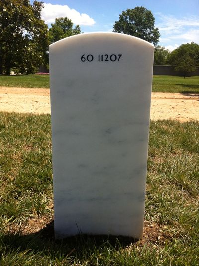 Headstone Back of Daniel Scott Webster. Arlington National Cemetery.