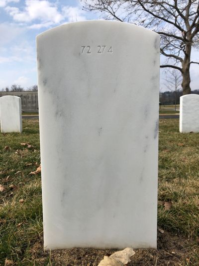 Headstone Back of Ian Stewart Johnson. Arlington National Cemetery.