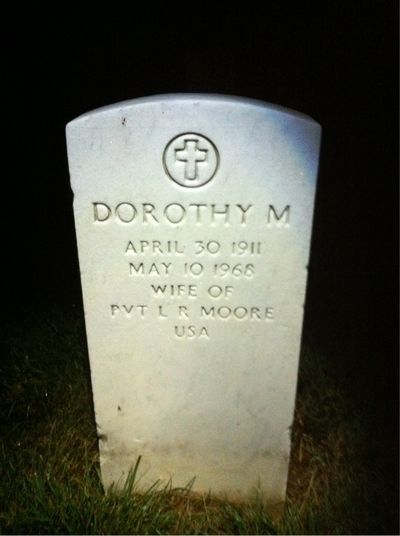 Dorothy Moore — Headstone Front
