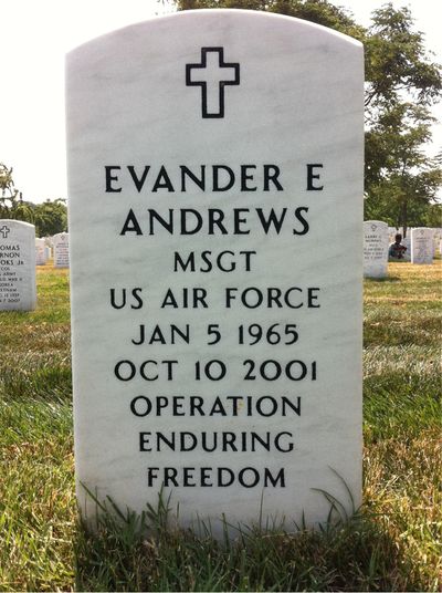Evander Andrews — Headstone Front